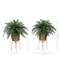 34" Artificial River Fern Plant in Metal Planter with Stand